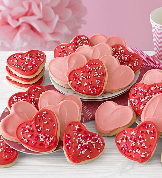 Buttercream Frosted Heart Cut-out Cookies